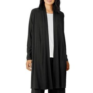 Kit + Ace Brushed French Terry long open-front cardigan sweater. 🖤